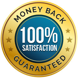 Money back and 100% satisfaction seal